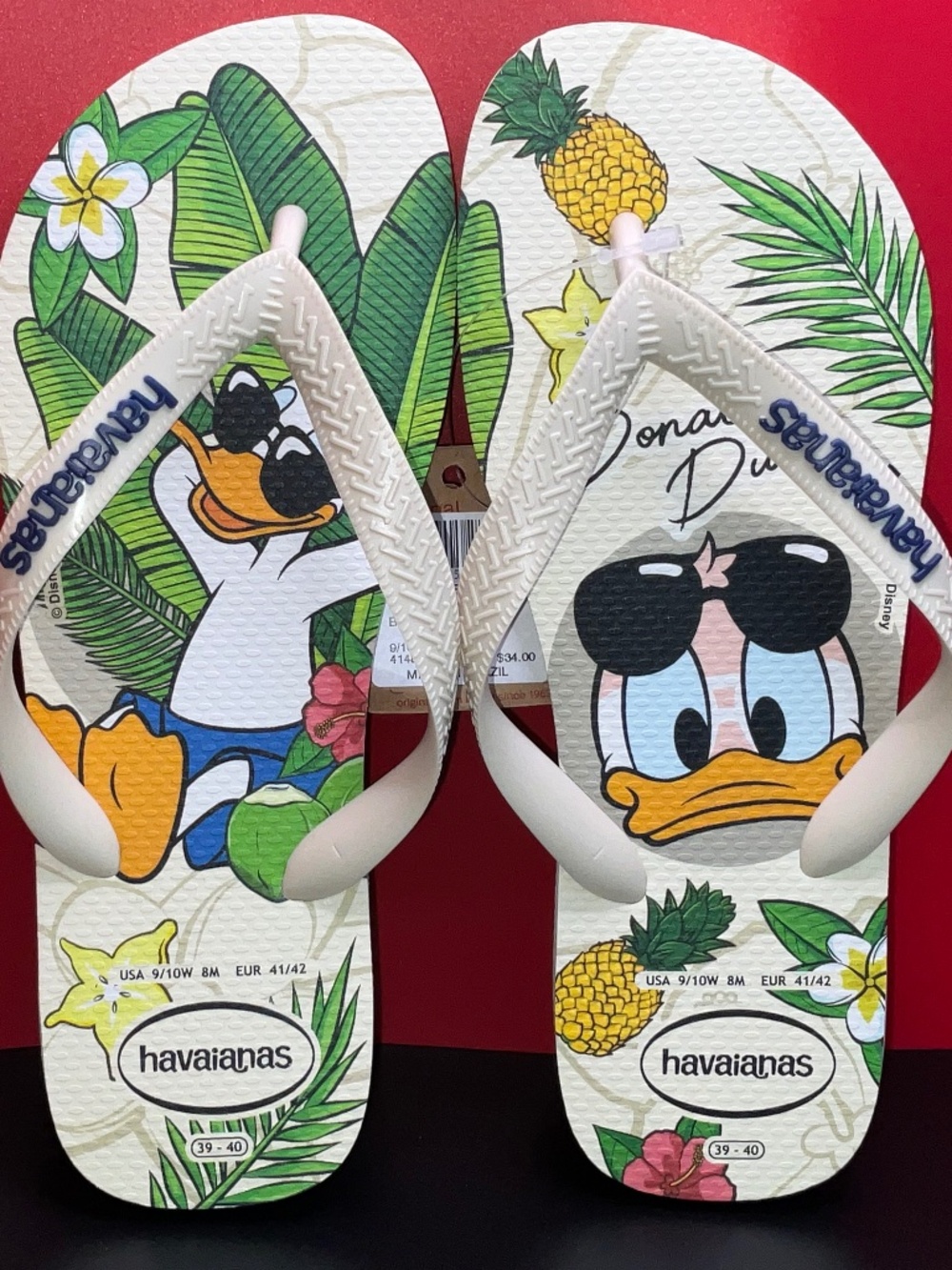 Havaianas x Disney Donald Duck Flip Flops. US Women’s 9/10/EUR 41/42. NWT